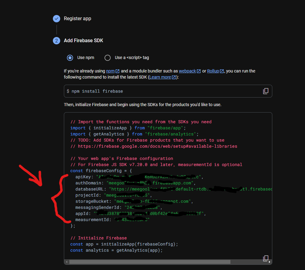 Firebase Config